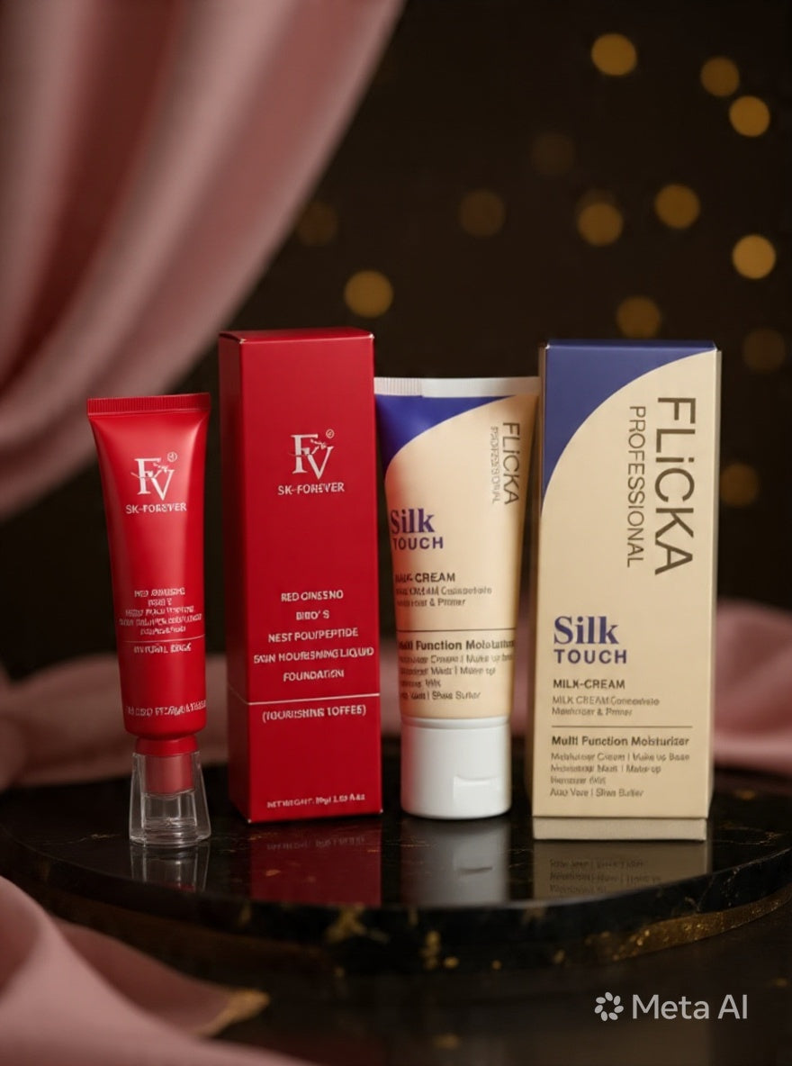 Flicka 2-in-1 Makeup Deal – Primer(60g) + Foundation(30g) Combo
