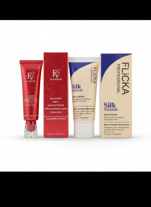 Flicka 2-in-1 Makeup Deal – Primer(60g) + Foundation(30g) Combo
